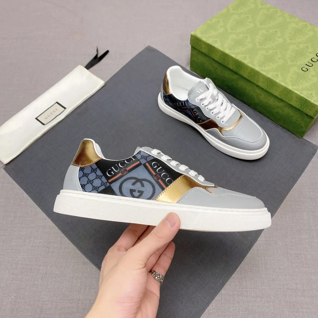 p380 【GUCCI】Gucci men’s casual shoes are absolutely popular 🔥The ultimate matching item for handsome men! The charm of super texture is irresistible, the main recommendation, the flower leather color is bright! The upper is made of high-quality fabrics, the leather lining is used for the feet, and the wear-resistant rubber sole is noble and elegant! Extremely comfortable🎁🎁You can be as handsome as you want💪 Size 38-44! No. 061